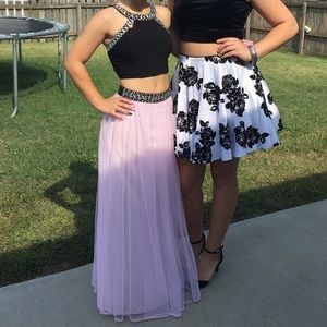 Gemed halter homecoming dress